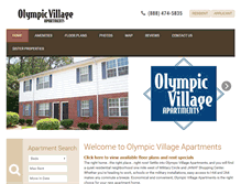 Tablet Screenshot of olympicvillage-apartments.com